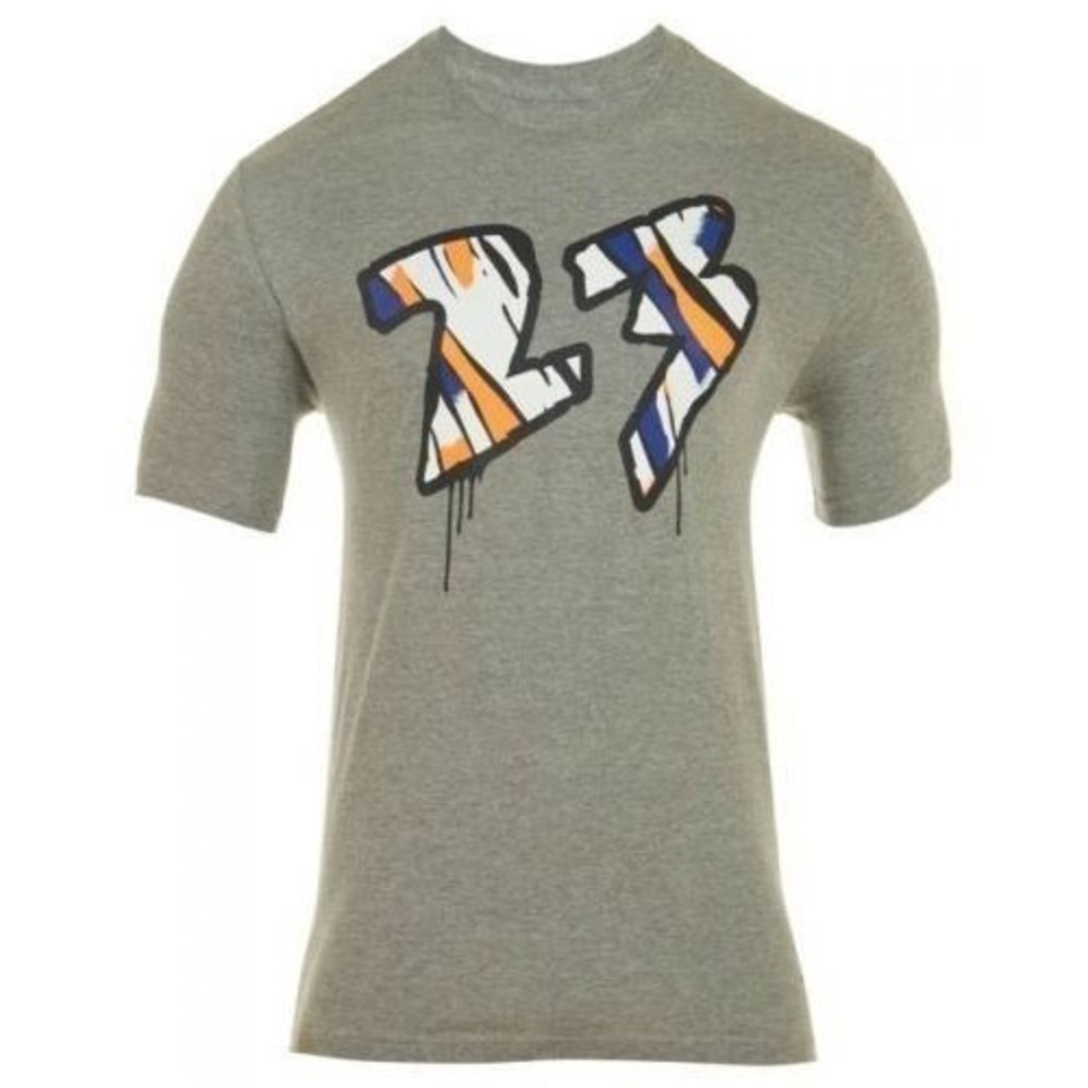 NWT JORDAN VIII PAINT 23 TEE MEN'S 534800-063 DK GREY HEATHER NY KNICKS 2XL 1729